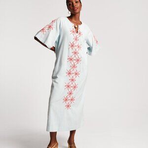 Charming Caftan Gambit Print Light Blue Multi